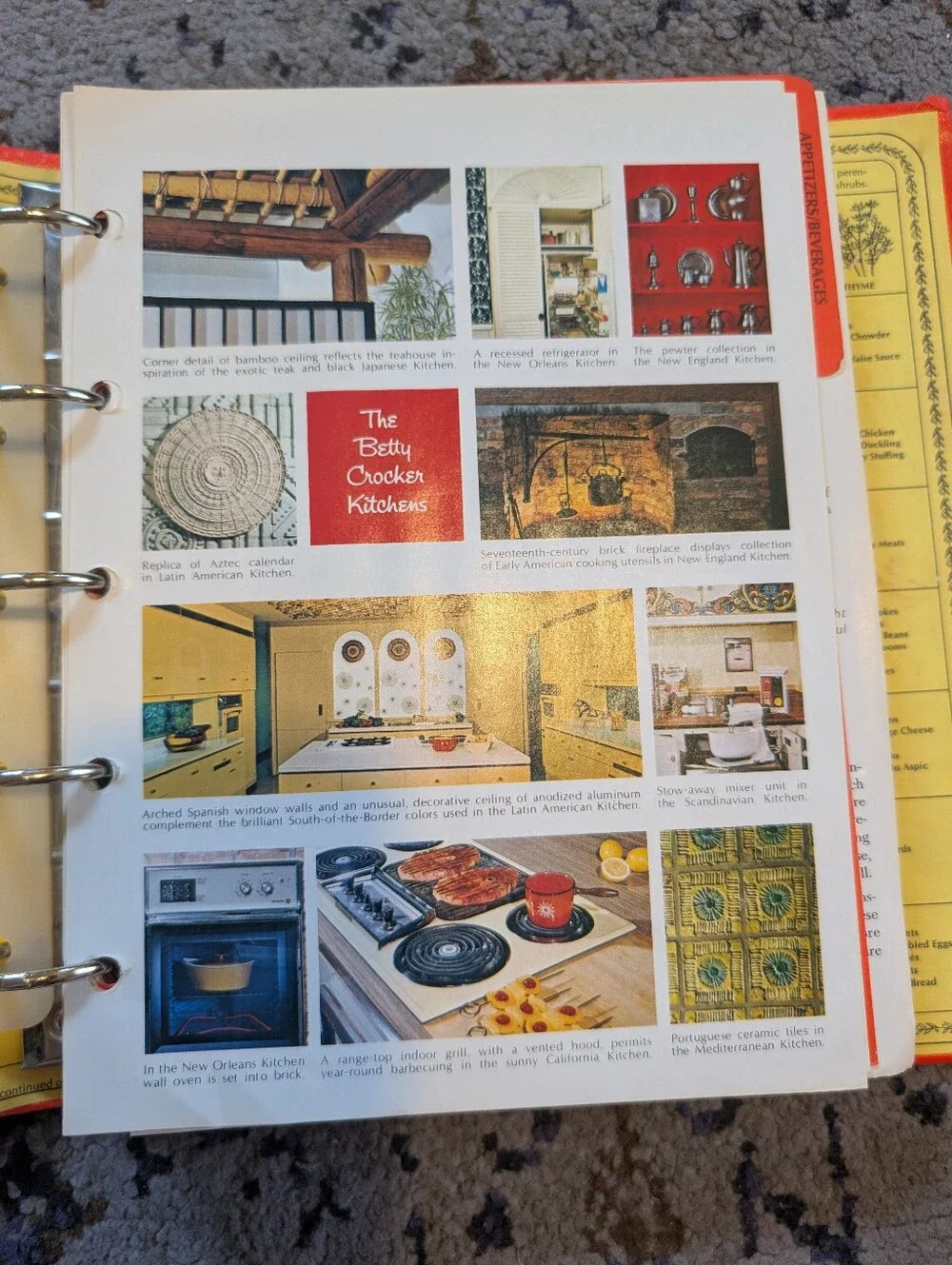Vintage Betty Crocker Red Pie Cookbook 5-Ring HC 1978 Betty Crocker Kitchens